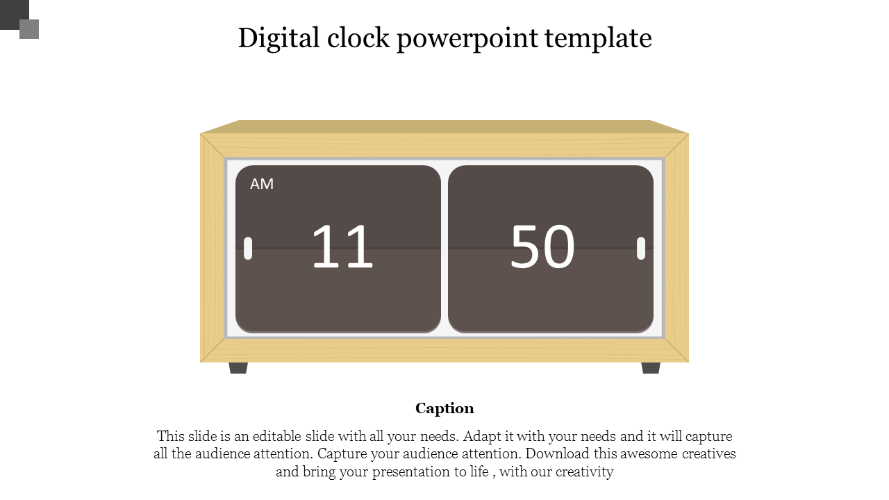 Best Digital Clock PowerPoint Template Presentation